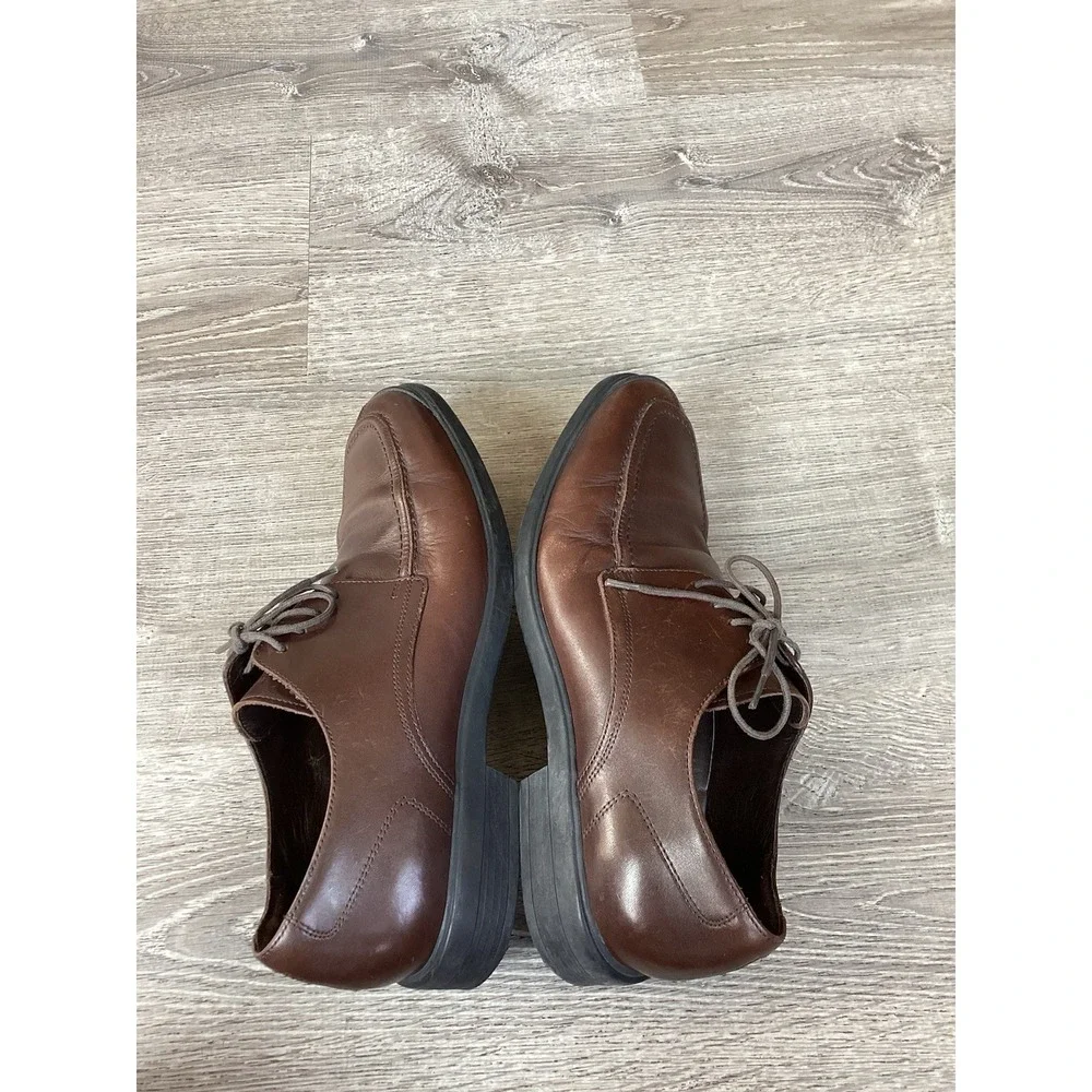 Cole Haan C10697 Stylar Split Toe Leather Brown Apron Oxford Shoes Men's Size 9